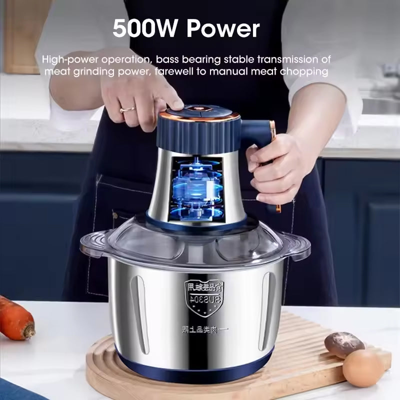 Hachoir Électrique Multifonctionnel, 5L - Broyeur de Viande, Chopper de Légumes, Mélangeur de KitchenAid