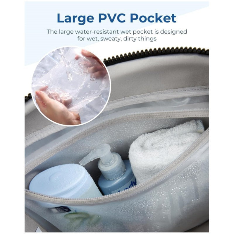 Travel bag large capacity luggage bag sports and fitness bag with toiletries bag compartment shoulder bag