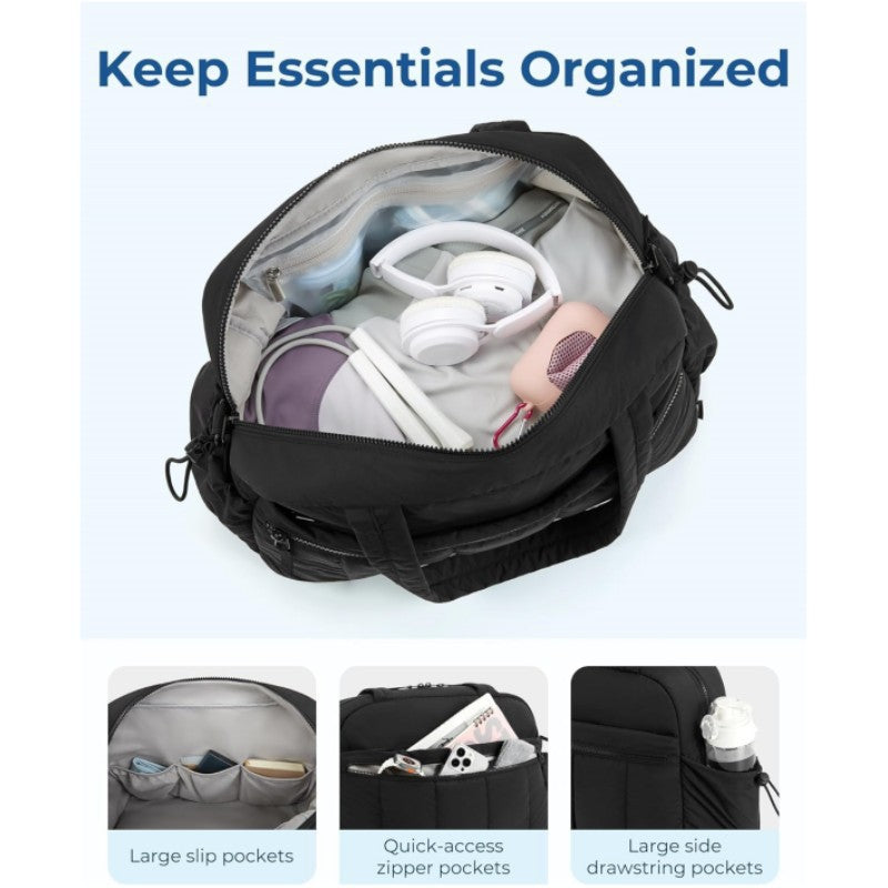 Travel bag large capacity luggage bag sports and fitness bag with toiletries bag compartment shoulder bag
