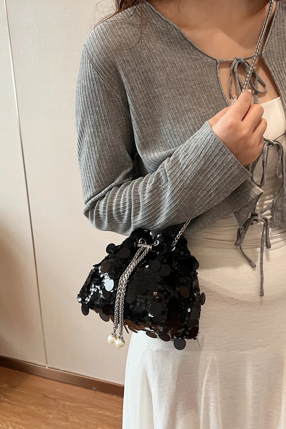 Sac à Bandoulière à Paillettes - Mode et Élégance