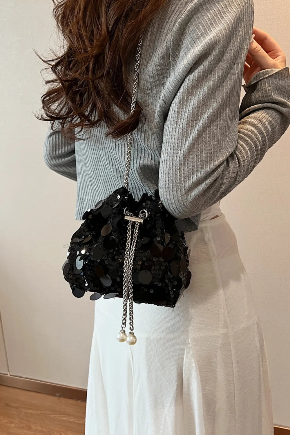 Sac à Bandoulière à Paillettes - Mode et Élégance