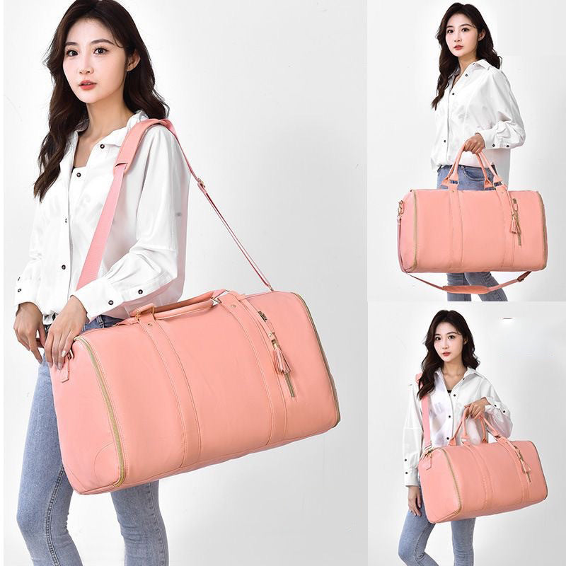 Folding suit bag large capacity women's handbag convenient crossbody travel business luggage bag