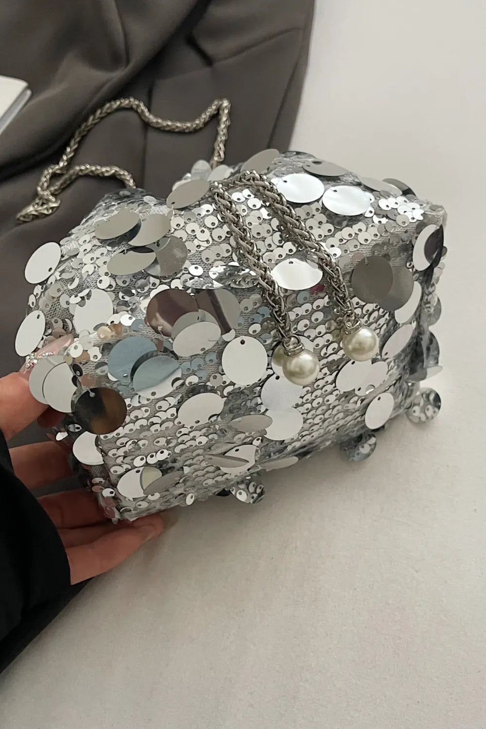 Sac à Bandoulière à Paillettes - Mode et Élégance