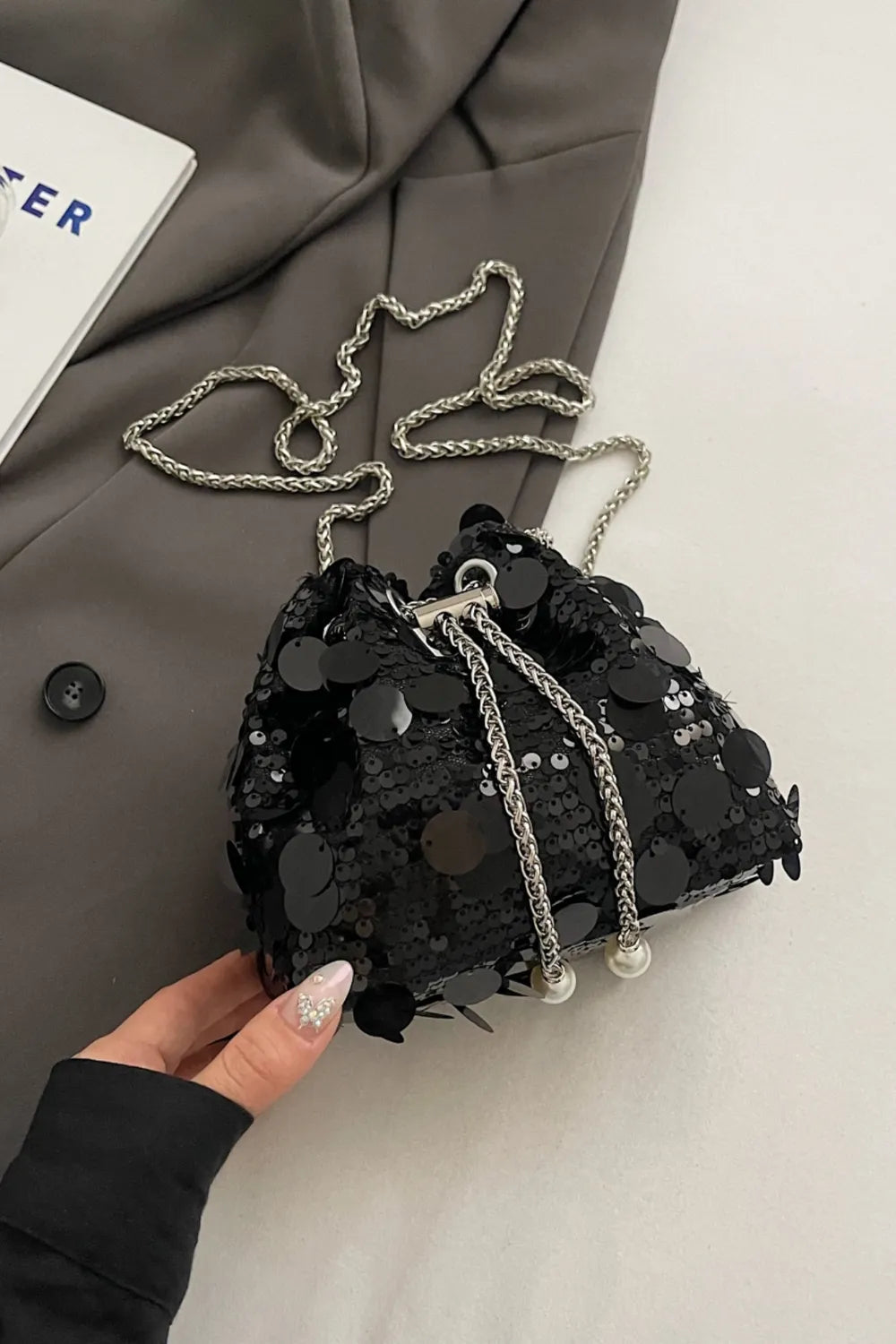 Sac à Bandoulière à Paillettes - Mode et Élégance