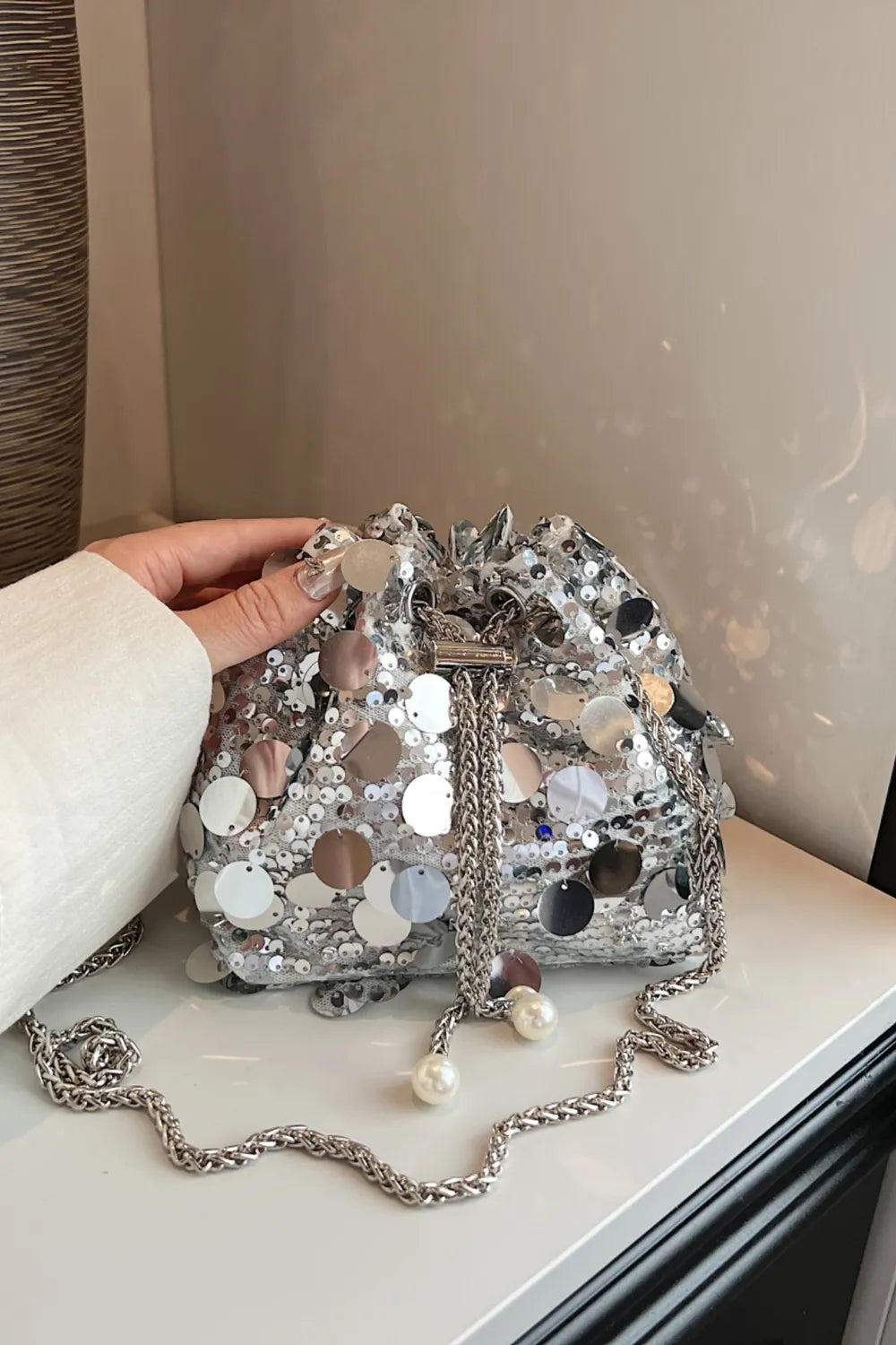 Sac à Bandoulière à Paillettes - Mode et Élégance