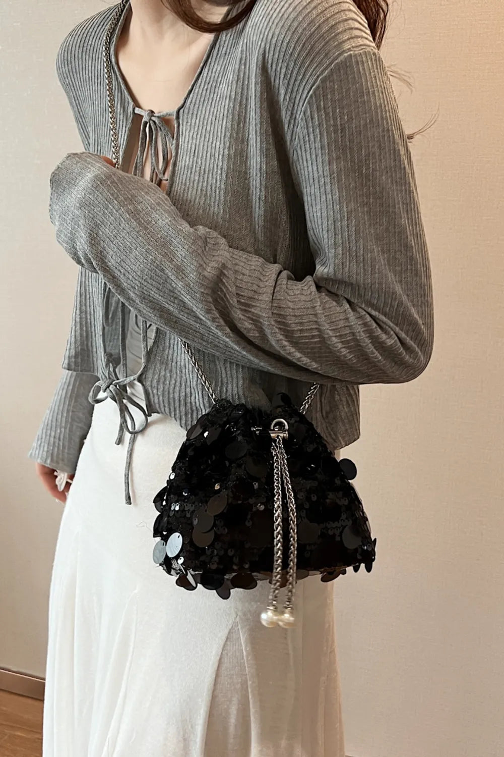 Sac à Bandoulière à Paillettes - Mode et Élégance