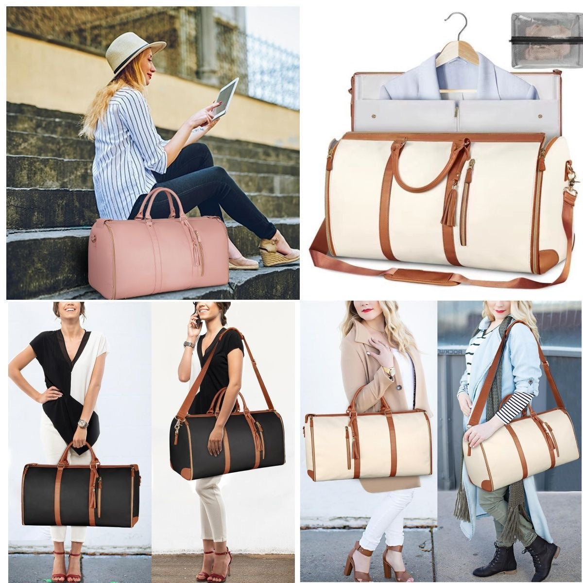 Folding suit bag large capacity women's handbag convenient crossbody travel business luggage bag