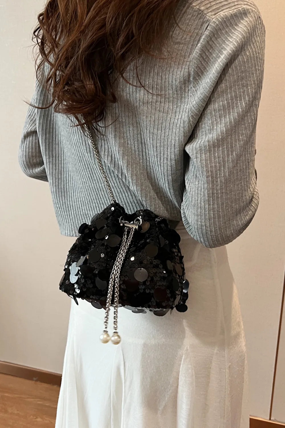 Sac à Bandoulière à Paillettes - Mode et Élégance