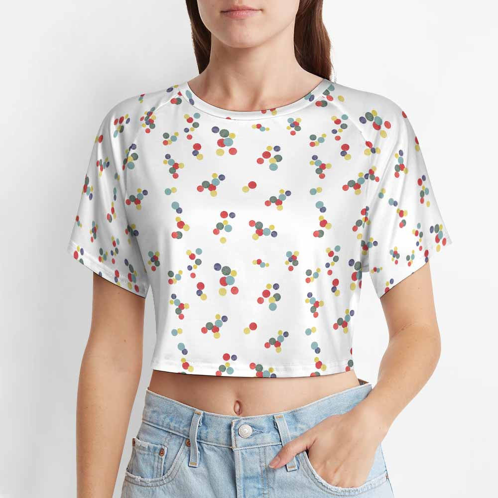 Short sleeved navel exposed